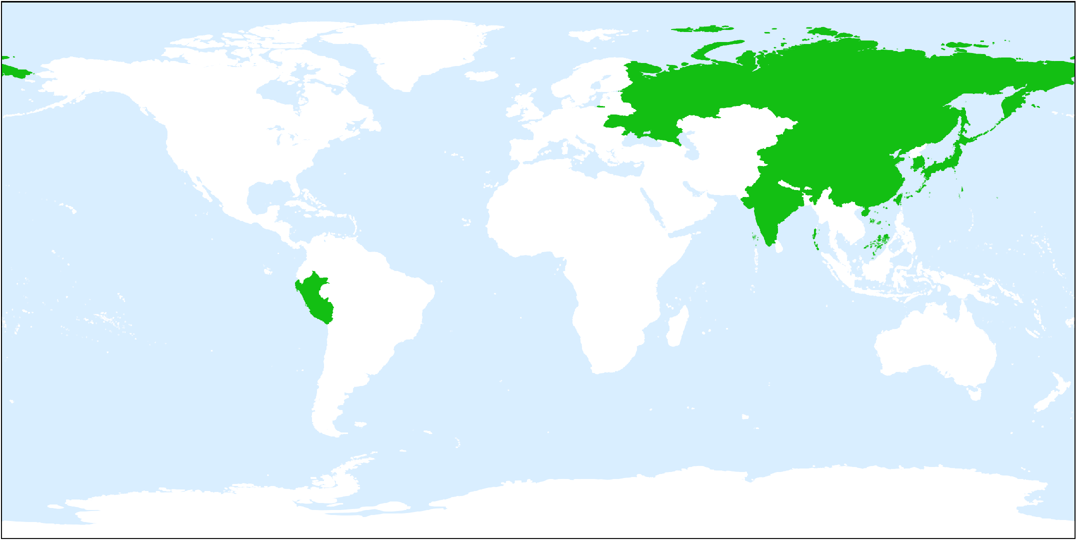 Карта распространения полыни